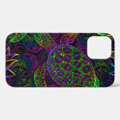 Boho Zee Schildpad: psychedelisch Mandala-patroon Case-Mate iPhone Case (Achterkant (horizontaal))