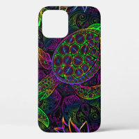 Boho Zee Schildpad: psychedelisch Mandala-patroon
