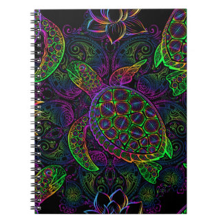 Boho Zee Schildpad: psychedelisch Mandala-patroon Notitieboek