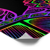 Boho Zee Schildpad: psychedelisch Mandala-patroon Poster (Hoek)