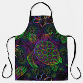 Boho Zee Schildpad: psychedelisch Mandala-patroon Schort (Voorkant)