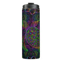 Boho Zee Schildpad: psychedelisch Mandala-patroon