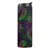 Boho Zee Schildpad: psychedelisch Mandala-patroon Thermosbeker (Gedraaid links)
