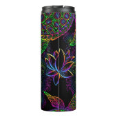 Boho Zee Schildpad: psychedelisch Mandala-patroon Thermosbeker (Achterkant)