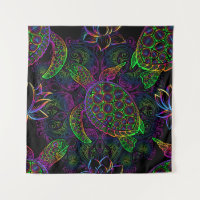 Boho Zee Schildpad: psychedelisch Mandala-patroon