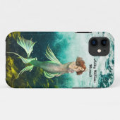 Boho Zeemeermin Verjaardag iPhone Case (Achterkant (horizontaal))