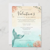 Boho Zeemeermin Verjaardag Minimalistische Onder d Kaart (Voorkant)