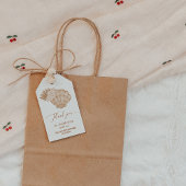 Boho Zeeschelp Baby Borrel Cadeaulabel