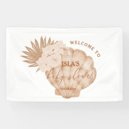 Boho Zeeschelp Babyfeestje Spandoek