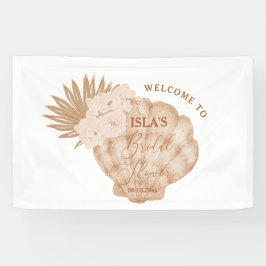 Boho Zeeschelp Bruidsmeisjes Bruiloftfeest Spandoek