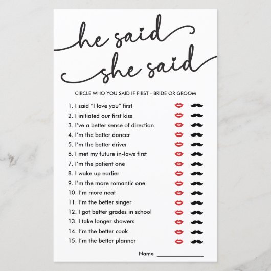 Boho zei dat ze zei dat Vrijgezellenfeest Game (Voorkant)