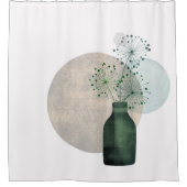 Boho Zen bloemenpaardenbloemen in een fles Douchegordijn (Voorkant)