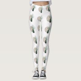 Boho Zen bloemenpaardenbloemen in een fles Leggings