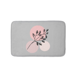 Boho zen botanische op roze & Lila cirkels Badmat