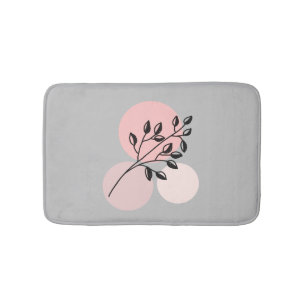 Boho zen botanische op roze & Lila cirkels Badmat