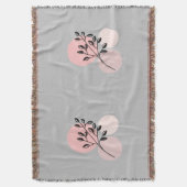 Boho zen botanische op roze & Lila cirkels Deken (Voorkant Verticaal)