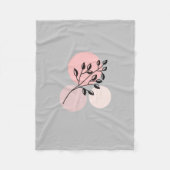 Boho zen botanische op roze & Lila cirkels Fleece Deken (Voorkant)