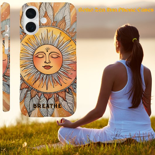 Boho Zen Breathe Herinnering Verwisselbare tekst K Case-Mate iPhone Case