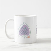 Boho Zen Little Lila Leaf Koffiemok (Links)