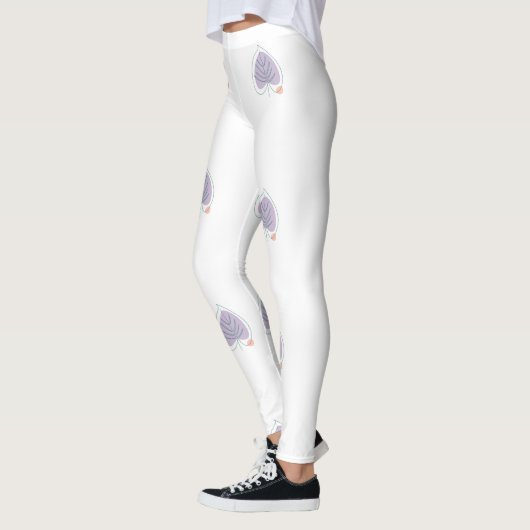 Boho Zen Little Lila Leaf Leggings (Links)