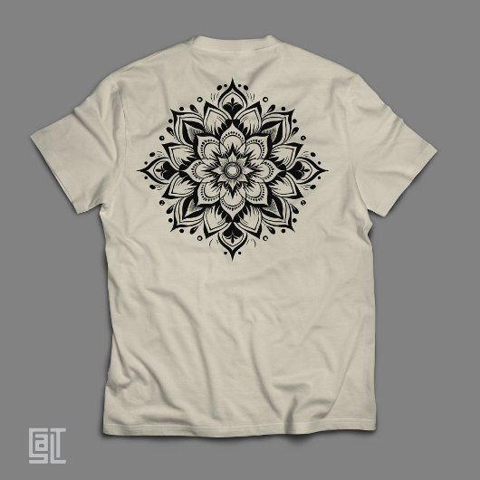 Boho Zen Mandala Intricate Floral Sacred Geometry  Tri-Blend Shirt
