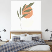 Boho Zen minimalistisch botanisch Canvas Afdruk (Insitu (Slaapkamer))