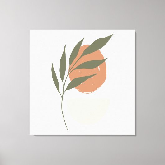Boho Zen minimalistisch botanisch Canvas Afdruk (Voorkant)
