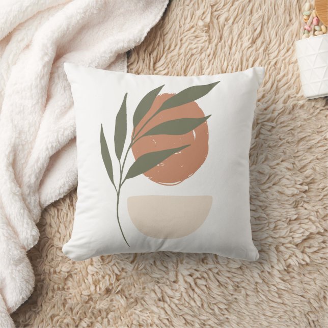 Boho Zen minimalistisch botanisch Kussen (Deken)