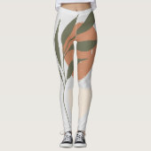 Boho Zen minimalistisch botanisch Leggings (Voorkant)