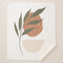 Boho Zen minimalistisch botanisch Sherpa Deken