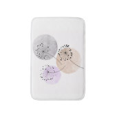 Boho zen paardenbloem bloemen op blauwe roze cirke badmat (Voorkant Verticaal)