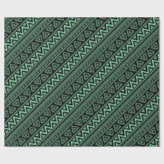 Boho ZigZag Cadeaupapier (Vlak)