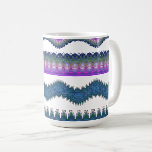 Boho Zigzag Pattern Coffee Mug Koffiemok (Voorkant rechts)