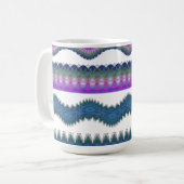 Boho Zigzag Pattern Coffee Mug Koffiemok (Voorkant links)
