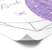 Boho Zilveren Lila Geometrisch Quinceañera Gastboe Poster (Hoek)