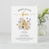 Boho Zoete Bijenbaby Shower Kaart (Staand voorkant)