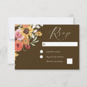 Boho Zomer Bloemige Moderne Trouwdag RSVP Kaartje (Voorkant)