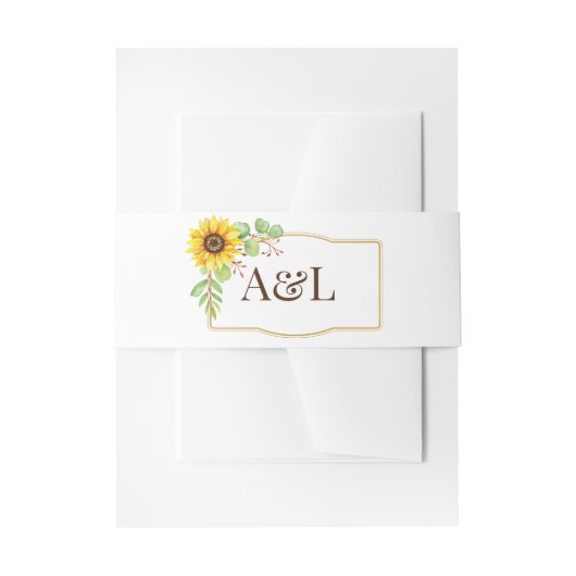 Boho zomer bruiloft uitnodiging buik band uitnodigingen wikkel (Voorkant Voorbeeld)