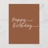 Boho Zomer Bruine Terracotta Trendy Gefeliciteerd Briefkaart (Voorkant)