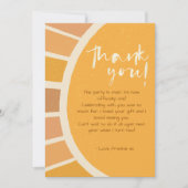 Boho zomer eerste reis rond de zon Foto Verjaardag Bedankkaart (Voorkant)