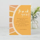 Boho zomer eerste reis rond de zon Foto Verjaardag Bedankkaart (Staand voorkant)