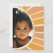 Boho zomer eerste reis rond de zon Foto Verjaardag Kaart (Achterkant)