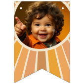 Boho zomer eerste reis rond de zon Foto Verjaardag Vlaggetjes (Derde vlag)