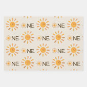 Boho zomer eerste reis rond zon verjaardag inpakpapier vel (Voorkant 3)