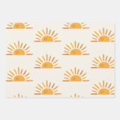 Boho zomer eerste reis rond zon verjaardag inpakpapier vel (Voorkant 2)