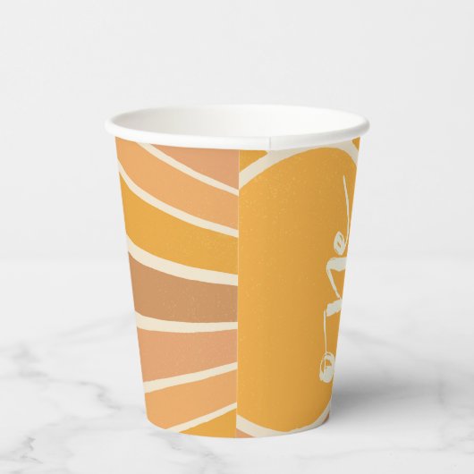 Boho zomer eerste reis rond zon verjaardag papieren bekers (Rechts)