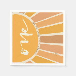 Boho zomer eerste reis rond zon verjaardag servet