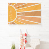 Boho zomer eerste reis rond zon welkomstbord spandoek (Insitu)