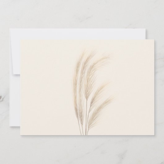 Boho zomer pampas gras Mrs bruidsfeest Kaart (Achterkant)