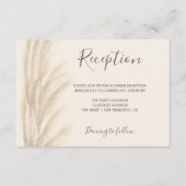Boho zomer pampas gras watercolor receptie informatiekaartje (Voorkant)